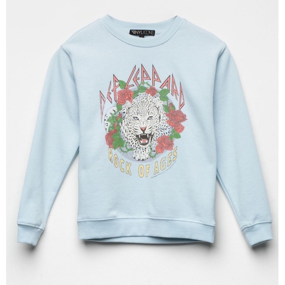 Girls Def Leppard sweatshirt size Medium - Picture 1 of 6